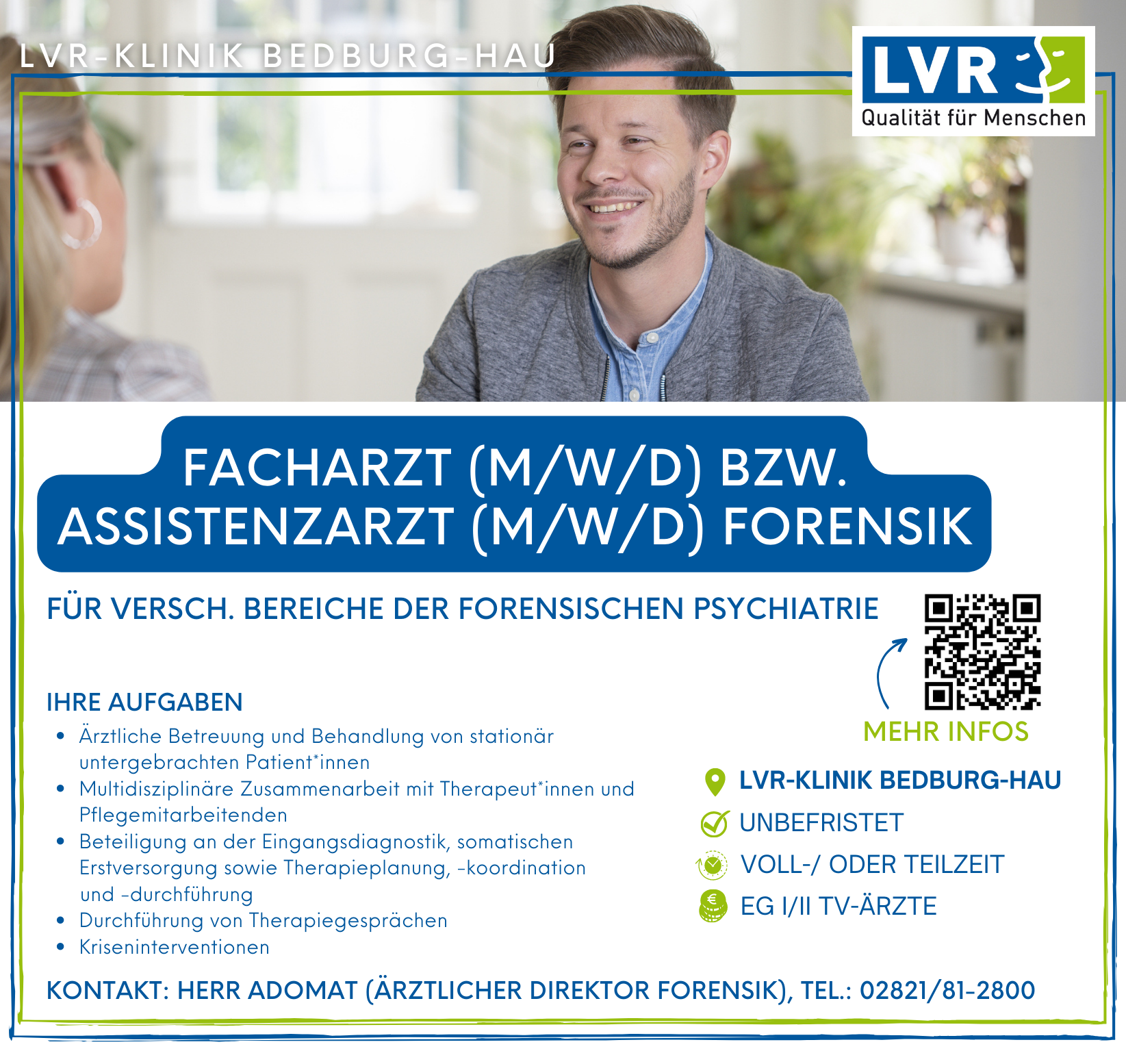 LVR-Klinik Bedburg-Hau Facharzt/Fachärztin/Assistenzarzt/Assistenzärztin Forensik (m/w/d) Bedburg-Hau medicalcompass.de