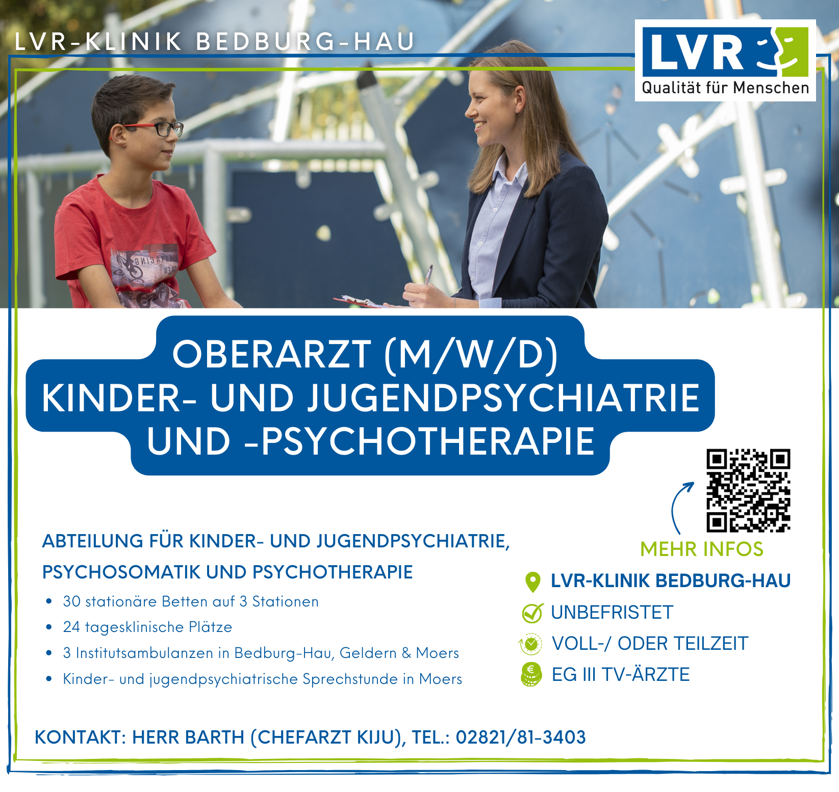 LVR-Klinik Bedburg-Hau Oberarzt / Oberärztin (m/w/d) Kinder und Jugendpsychiatrie Bedburg-Hau medicalcompass.de