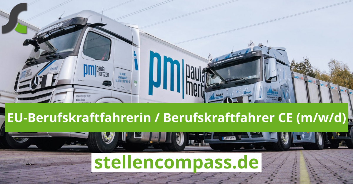 Paula Merzten GmbH EU-Berufskraftfahrerin / Berufskraftfahrer CE Essen stellencompass.de