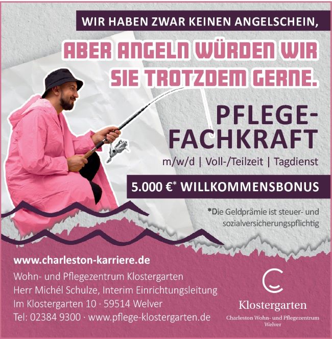 Wohn- und Pflegezentrum Klostergarten Welver Stellenausschreibung stellencompass.de