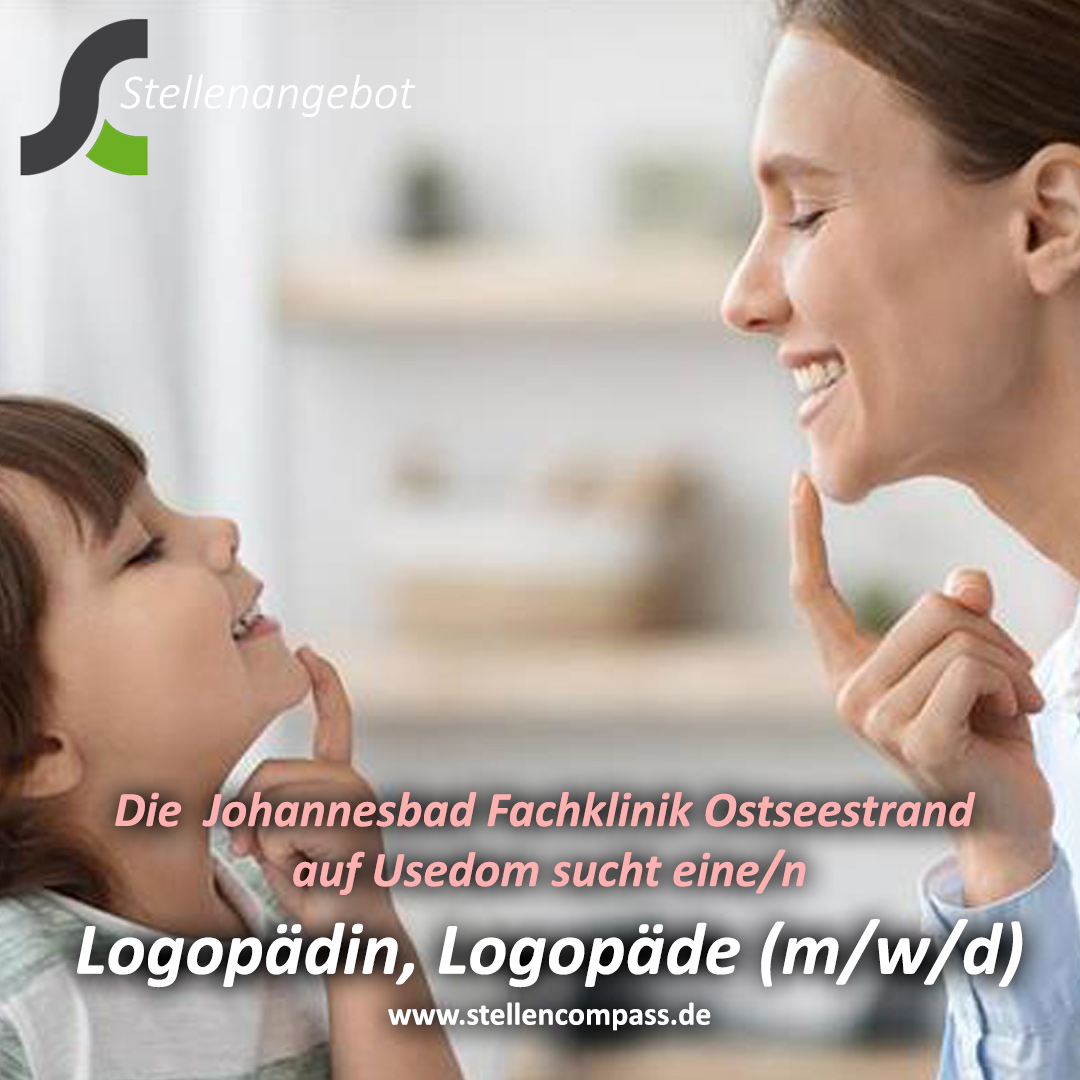 Die Fachklinik Johannesbad Usedom GmbH & Co. KG im Seebad Kölpinsee auf Usedom sucht eine/n Logopädin / Logopäde (m/w/d) | Stellenangebote & Jobs auf stellencompass.de Die Fachklinik Johannesbad Usedom GmbH & Co. KG im Seebad Kölpinsee auf Usedom sucht eine/n Logopädin / Logopäde (m/w/d) | Stellenangebote & Jobs auf stellencompass.de