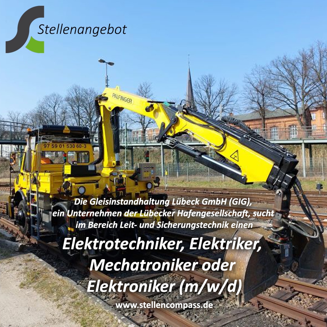 Die Lübecker Hafengesellschaft sucht einen Elektrotechniker, Elektriker, Mechatroniker oder Elektroniker (m/w/d) ab sofort unbefristet und in Vollzeit | Stellenangebote & Jobs auf stellencompass.de Die Lübecker Hafengesellschaft sucht einen Elektrotechniker, Elektriker, Mechatroniker oder Elektroniker (m/w/d) ab sofort unbefristet und in Vollzeit | Stellenangebote & Jobs auf stellencompass.de