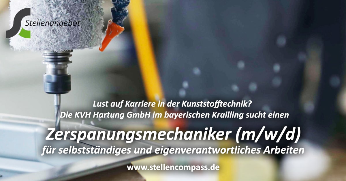 Die KVH Hartung GmbH im bayerischen Krailling sucht einen Zerspanungsmechaniker, CNC-Fräser (m/w/d) in Vollzeit. | Stellenangebote & Jobs auf stellencompass.de Die KVH Hartung GmbH im bayerischen Krailling sucht einen Zerspanungsmechaniker, CNC-Fräser (m/w/d) in Vollzeit. | Stellenangebote & Jobs auf stellencompass.de