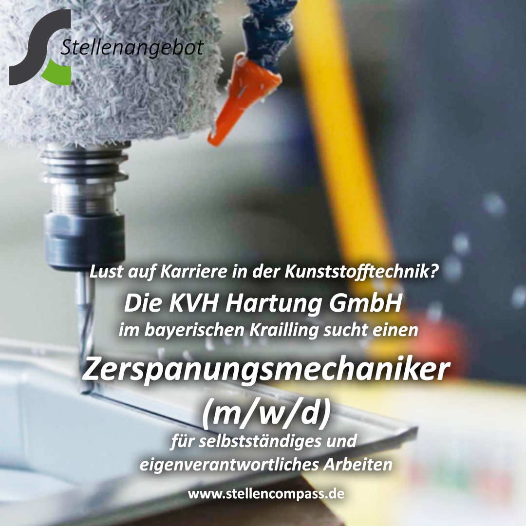 Die KVH Hartung GmbH im bayerischen Krailling sucht einen Zerspanungsmechaniker, CNC-Fräser (m/w/d) in Vollzeit. | Stellenangebote & Jobs auf stellencompass.de Die KVH Hartung GmbH im bayerischen Krailling sucht einen Zerspanungsmechaniker, CNC-Fräser (m/w/d) in Vollzeit. | Stellenangebote & Jobs auf stellencompass.de