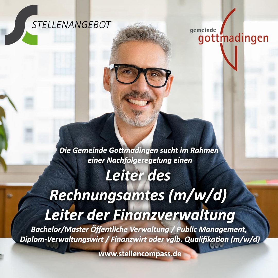 Die Gemeinde Gottmadingen sucht einen Leiter des Rechnungsamtes / Kämmerer (m/w/d), unbefristet und in Vollzeit | Stellenangebote & Jobs auf stellencompass.de Die Gemeinde Gottmadingen sucht einen Leiter des Rechnungsamtes / Kämmerer (m/w/d), unbefristet und in Vollzeit | Stellenangebote & Jobs auf stellencompass.de